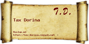 Tax Dorina névjegykártya
